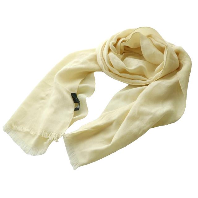 【中古】グッチ GUCCI ウールシルクGG柄ストール マフラー アイボリー /SS ■OS ■OH レディース