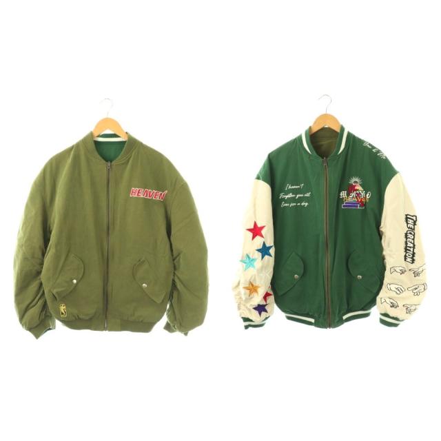 【中古】メイヨー MAYO 刺繍リバーシブルスタジャン ブルゾン ジップアップ XL マルチカラー /DO ■OS ■AD