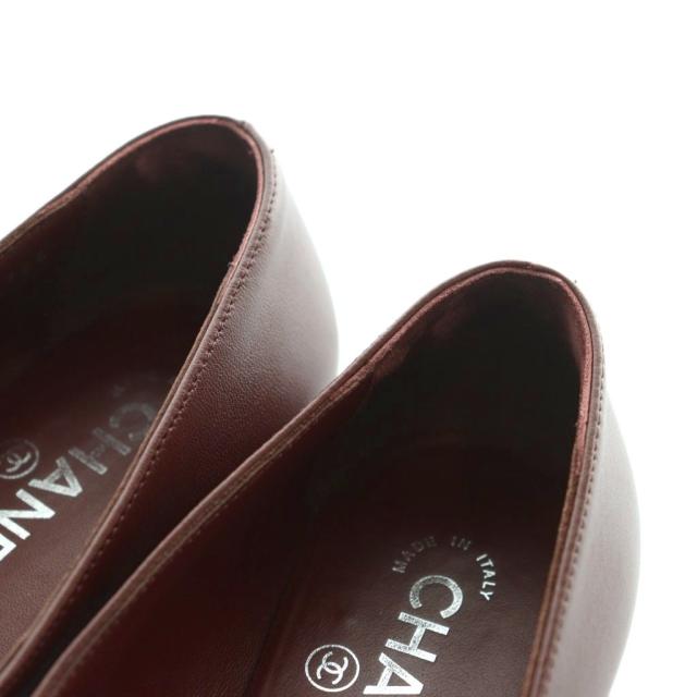 【中古】シャネル CHANEL 25AW Mary Janes メリージェーン リボンフラットシューズ パンプス ココマ−ク 36.5_3