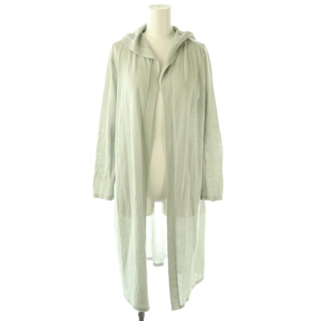 【中古】フォクシー FOXEY Cardigan Luisa ロングカーディガン シルク混 40 ライトグレー /CX ■OS レディース