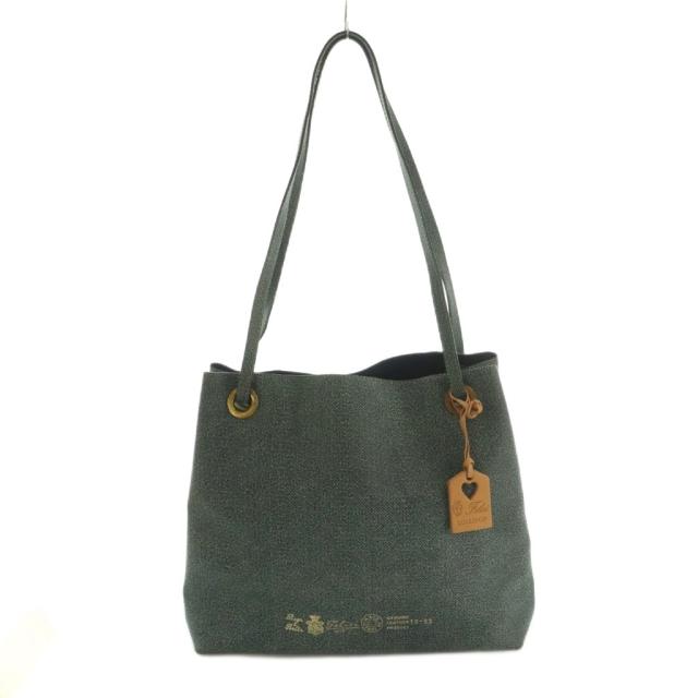 【中古】フェリージ Felisi 19-93 トートバッグ ロゴプリント 青 /MI ■OS レディース