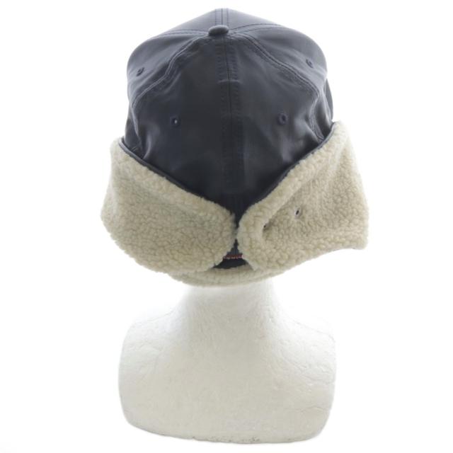 【中古】未使用品 シュプリーム ニューエラ 59FIFTYEarflap Box Logo 帽子 レザーキャップ 7 5/8 紺 /SR メンズ_2