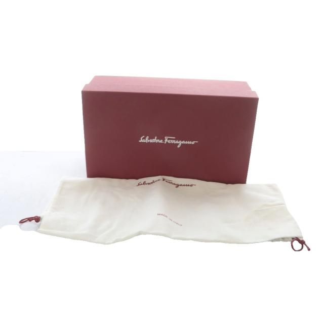 【中古】サルヴァトーレフェラガモ Salvatore Ferragamo ZERI パンプス ローヒール ポインテッドトゥ 6.5D レッド
