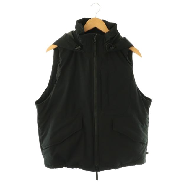 【中古】ダイワ ピアサーティナイン TECH PADDING MIL VEST 中綿ベスト ジップアップ フード S ブラック