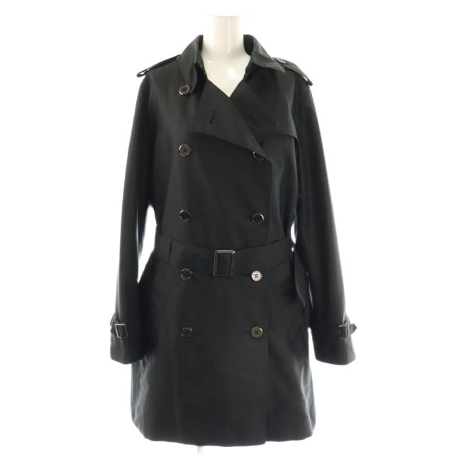 【中古】バーバリー ロンドン BURBERRY LONDON 中綿ライナーベスト付きトレンチコート 44 ブラック /ES ■OS ■SH