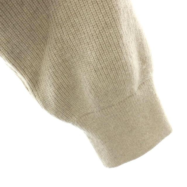 【中古】ミューズ ドゥーズィエム クラス OLBIA ロングジップブルゾン ニット シルク混 カシミヤ混 ベージュ /DO