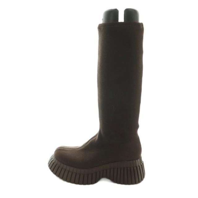 【中古】カンペール CAMPER BCN ロングブーツ ニット 厚底 36 23.0cm 茶 K400689-007 /MI ■OS レディース_1