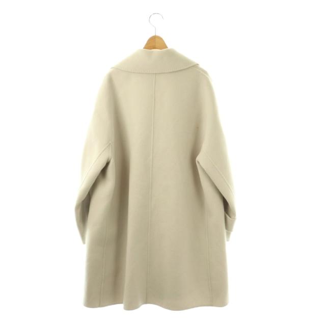 【中古】エブール ebure ウールダブルボタンリバーコート アウター ロング 36 ライトグレー /DO ■OS レディース_1