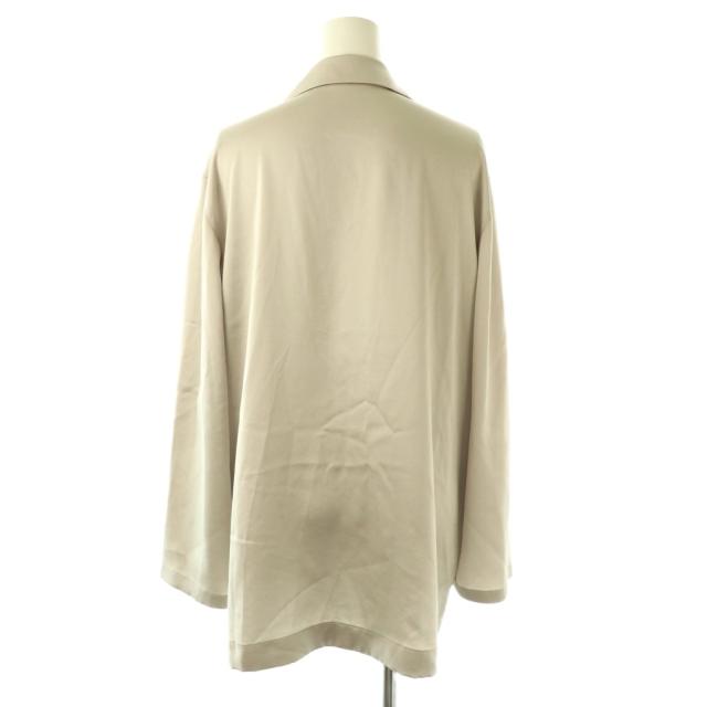 【中古】未使用品 プラステ PLST ×HARU NOBUMURATA トリアセサテンシャツジャケット 薄手 S グレー /CX ■OS