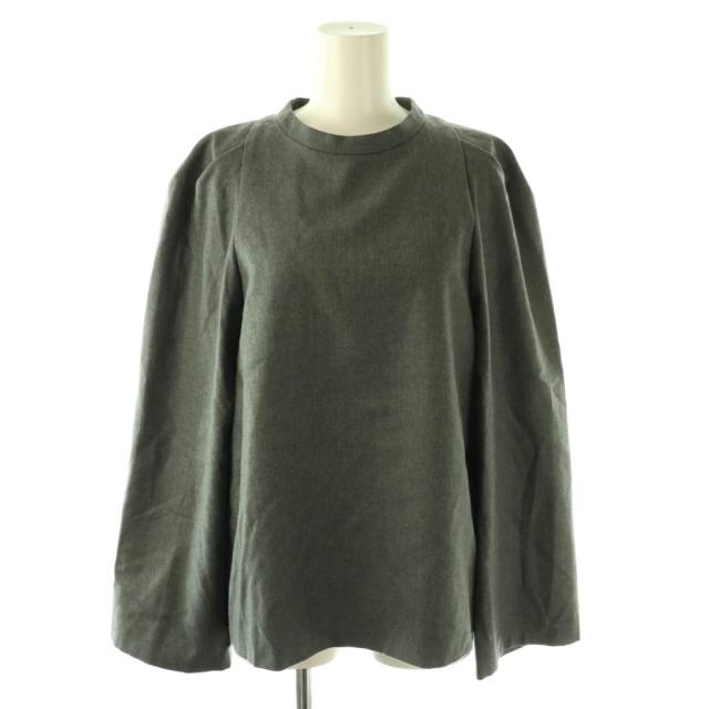 【中古】ドゥーズィエムクラス DEUXIEME CLASSE 24AW Enchant ブラウス 長袖 ウール チャコールグレー /ES ■OS
