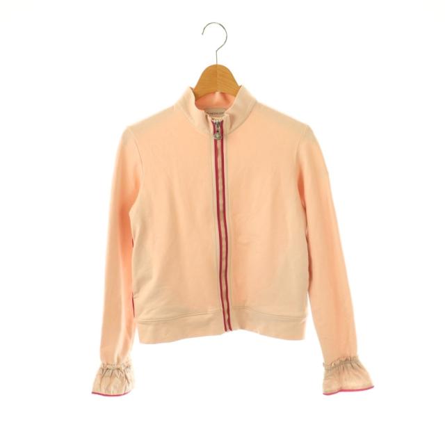 【中古】モンクレール MAGLIA CARDIGAN カーディガン ジップアップ 長袖 12 152cm ピンク チェリーピンク /DO