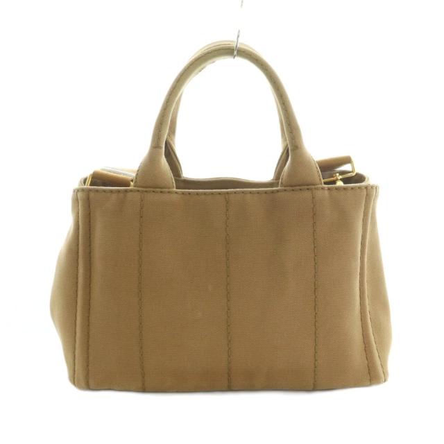 【中古】プラダ PRADA カナパ 2WAY トートバッグ ショルダーバッグ キャンバス 茶 1BG439 /MI ■OS レディース_1