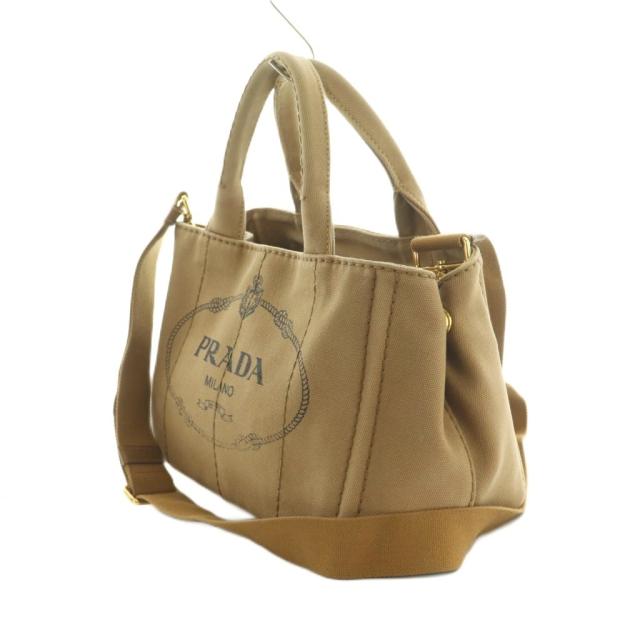 【中古】プラダ PRADA カナパ 2WAY トートバッグ ショルダーバッグ キャンバス 茶 1BG439 /MI ■OS レディース_2