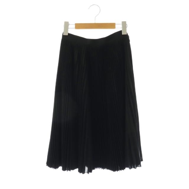 【中古】クリスチャンディオール Christian Dior プリーツスカート ジャケット セットアップ 上下 7 黒 ブラック