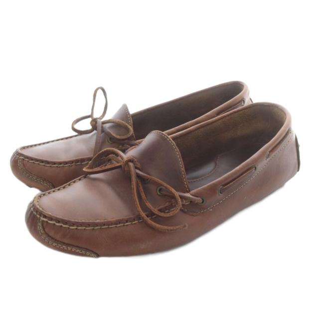 【中古】コールハーン COLE HAAN AIR GRANT ドライビングシューズ デッキシューズ レザー 8.5 茶色 /SR ■AD メンズ