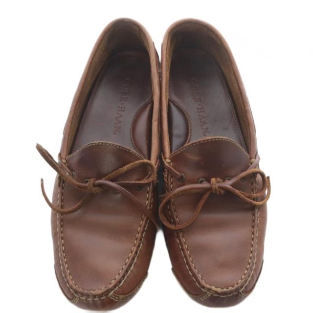 【中古】コールハーン COLE HAAN AIR GRANT ドライビングシューズ デッキシューズ レザー 8.5 茶色 /SR ■AD メンズ