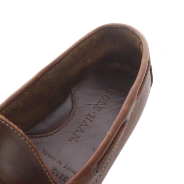 【中古】コールハーン COLE HAAN AIR GRANT ドライビングシューズ デッキシューズ レザー 8.5 茶色 /SR ■AD メンズ