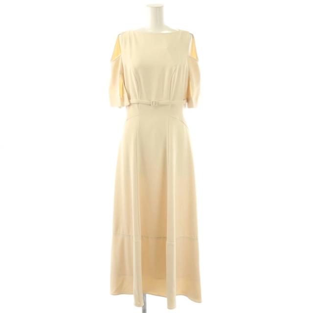 【中古】ハーリップトゥ Her lip to 25SS Adelaide Slit Sleeve Belted Dress ワンピース M ライトベージュ /AQ