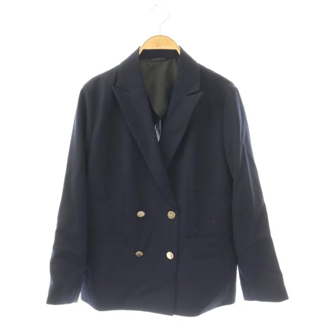 【中古】マッキントッシュ ロンドン MACKINTOSH LONDON クリアツイルジャケット テーラード ダブル 38 ネイビー /ES