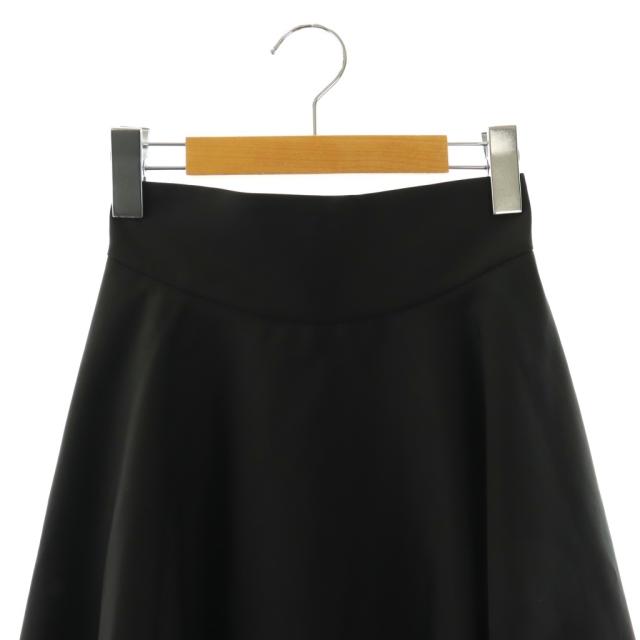 【中古】ミュウミュウ miumiu スカラップフレアスカート ひざ丈 38 黒 ブラック /SS ■OS レディース_2
