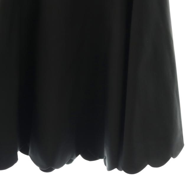 【中古】ミュウミュウ miumiu スカラップフレアスカート ひざ丈 38 黒 ブラック /SS ■OS レディース_3