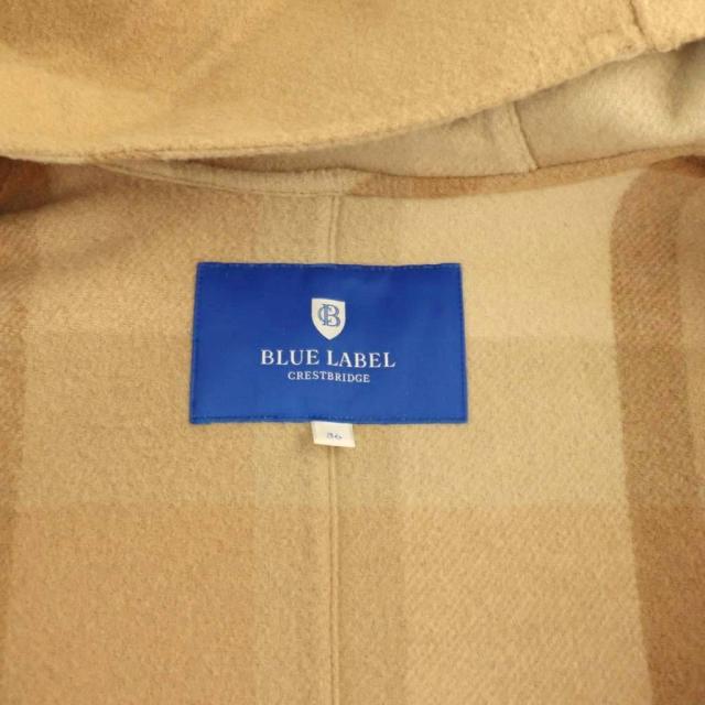 【中古】ブルーレーベルクレストブリッジ BLUE LABEL CRESTBRIDGE コート アウター ジップアップ ウール 36 ベージュ