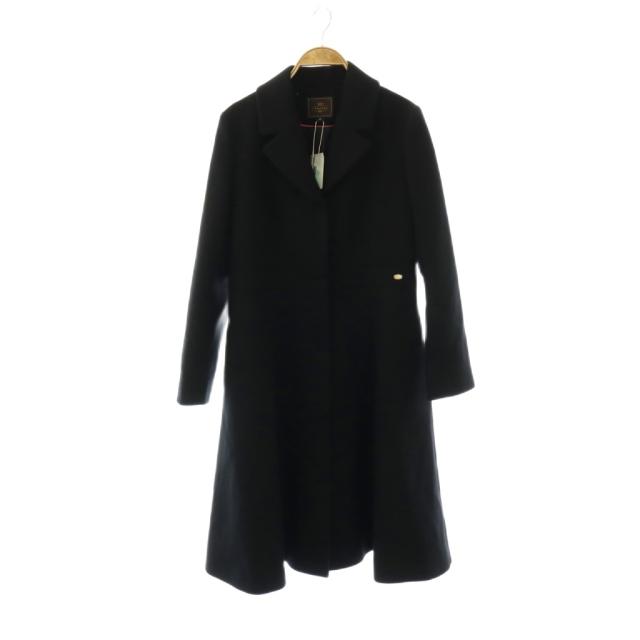 【中古】トッカ TOCCA MILKY PUFF ウールコート チェスター アウター 0 黒 /NR ■OS レディース