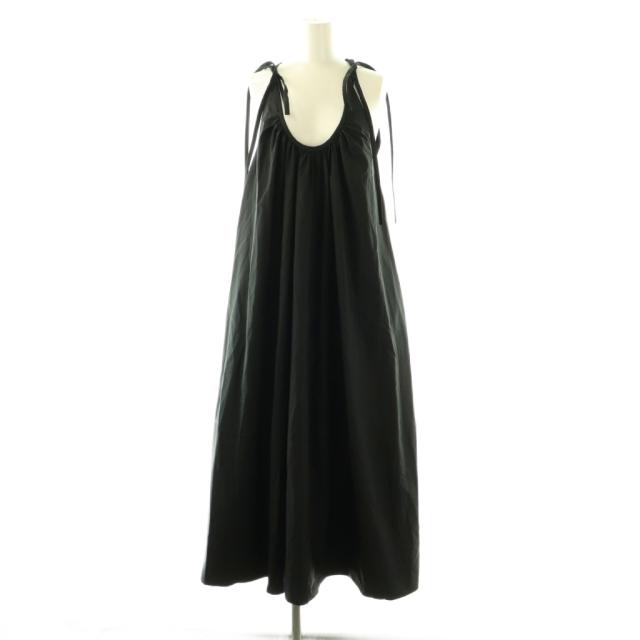 【中古】コー CO Gathered Halter マキシワンピース ロング XS 黒 /NR ■OS レディース