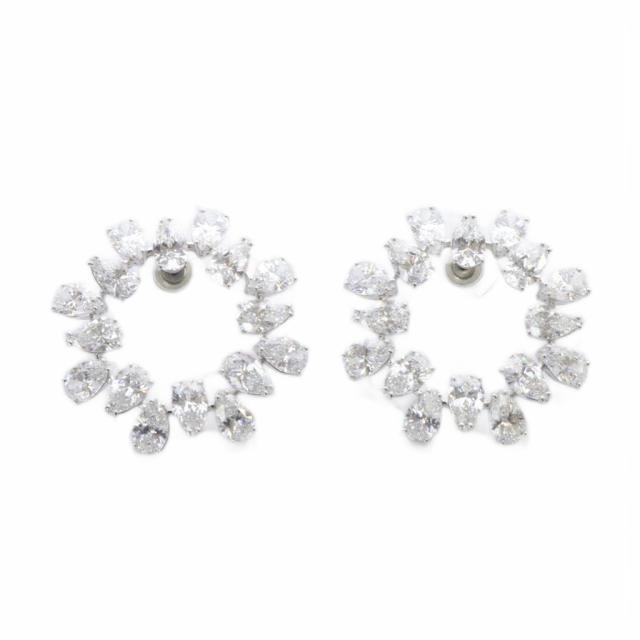 【中古】スワロフスキー SWAROVSKI Millenia フープピアス 両耳用 しろがね色色 /SR レディース