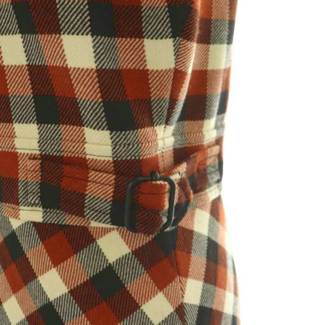 【中古】クリスチャンディオール Christian Dior 051R05A1282 ウールチェックシャツワンピース ロング 38_3