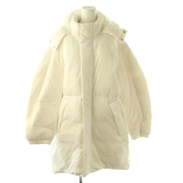 【中古】エンフォルド ENFOLD 25AW MONSTER COAT コート ダウンコート アウター フーディ 38 白 /CX ■OS レディース