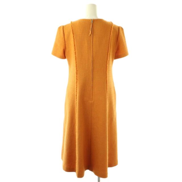 【中古】フォクシーニューヨーク FOXEY NEW YORK 43882 Dress Yvette ワンピース ロング 半袖 40 オレンジ /HK ■OS_1