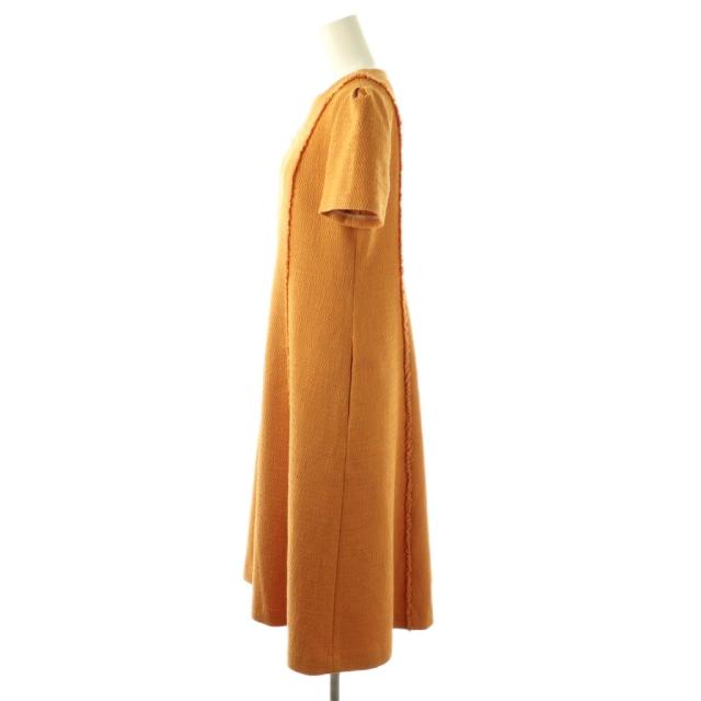 【中古】フォクシーニューヨーク FOXEY NEW YORK 43882 Dress Yvette ワンピース ロング 半袖 40 オレンジ /HK ■OS_2