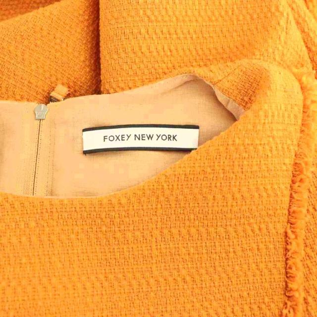 【中古】フォクシーニューヨーク FOXEY NEW YORK 43882 Dress Yvette ワンピース ロング 半袖 40 オレンジ /HK ■OS_5