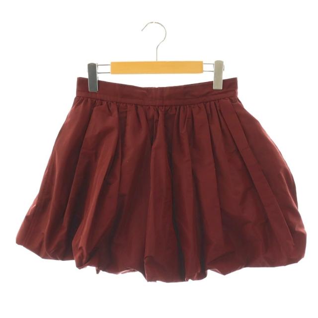 【中古】パトゥ PATOU 25AW リサイクルファイユ バブル ミニスカート 38 ボルドー /DF ■OS レディース