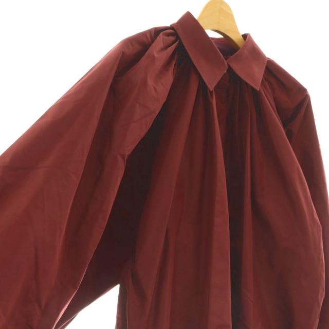 【中古】パトゥ PATOU 25AW リサイクルファイユ バブル ブラウス シャツ 34 ボルドー /DF ■OS レディース