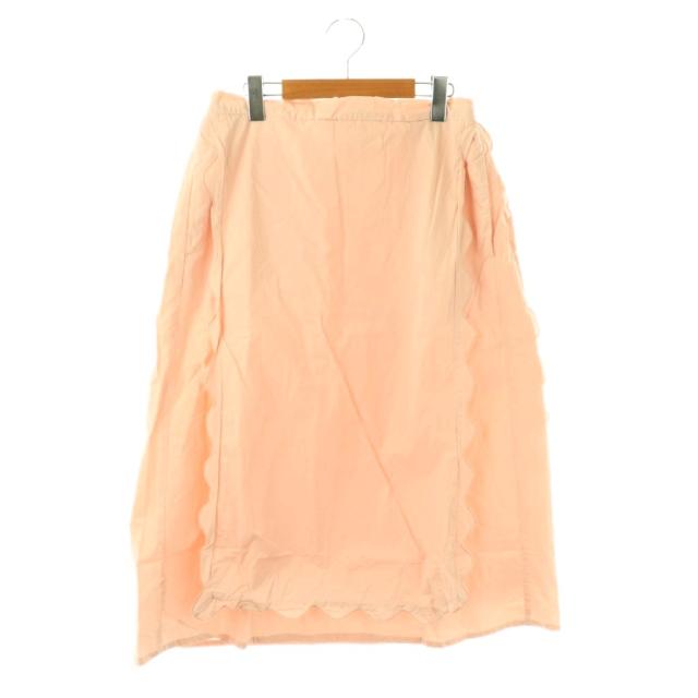 【中古】未使用品 ローブデポー ROBE de PEAU R305 JOUJOU APRON SKIRT スカート ロング フレア F ピンク /NR ■OS