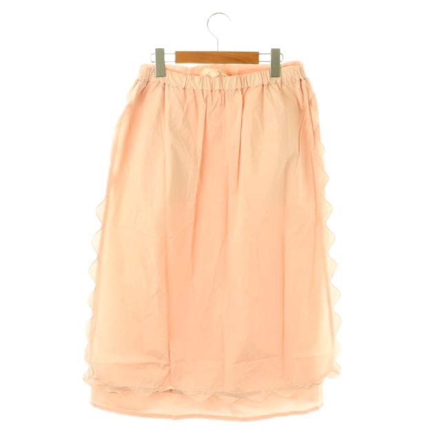 【中古】未使用品 ローブデポー ROBE de PEAU R305 JOUJOU APRON SKIRT スカート ロング フレア F ピンク /NR ■OS_1