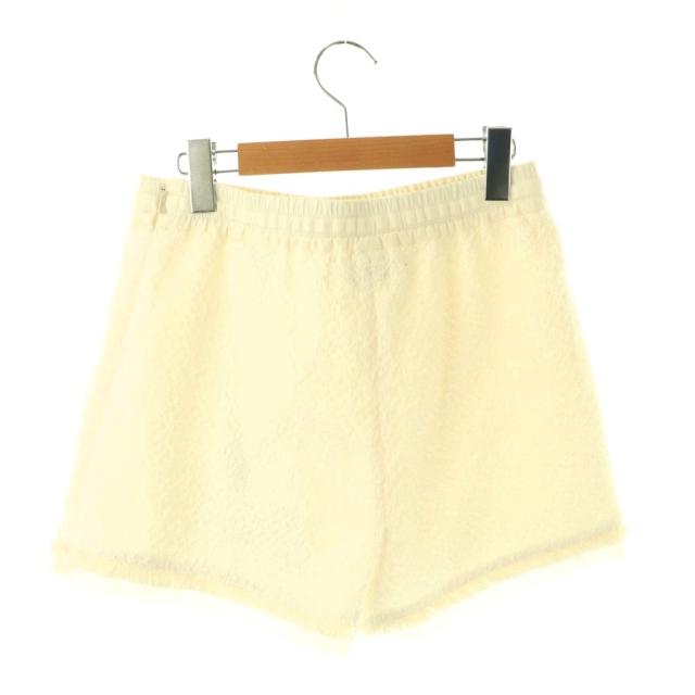 【中古】モンクレール MONCLER SHORT SHORTS ツイードレイヤー ショートパンツ コットン 40 アイボリー /NR ■OS_1