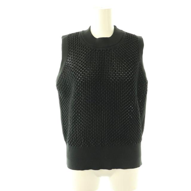 【中古】シーエフシーエル CFCL LATTICE VESTノースリーブニット ベスト 1 ブラック /DO ■OS ■SH レディース