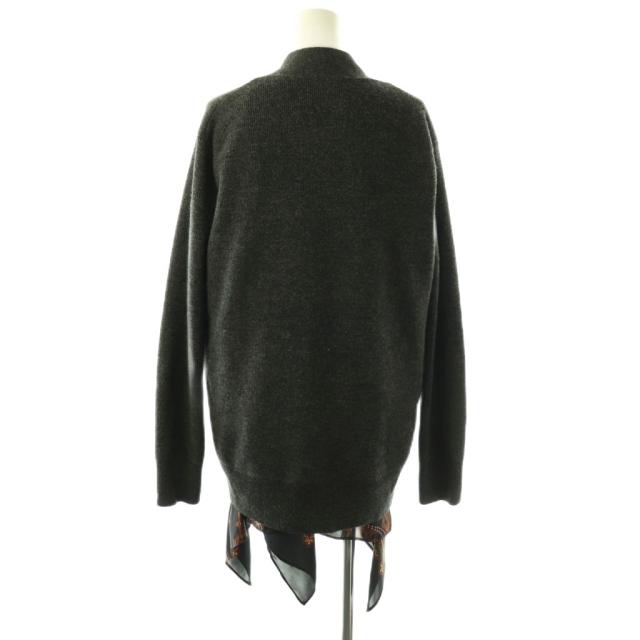 【中古】サカイ sacai 25-08144 Paisley Print x Wool Knit Cardigan カーディガン ニット 長袖 1 グレー /NR ■OS