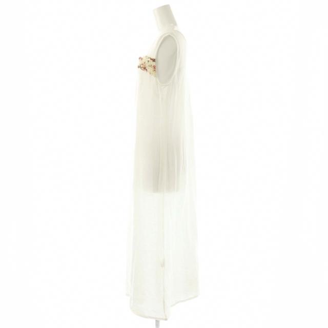 【中古】インゲボルグ 花柄ワンピース ロング ノースリーブ 9 アイボリー マルチカラー /DO ■OS レディース