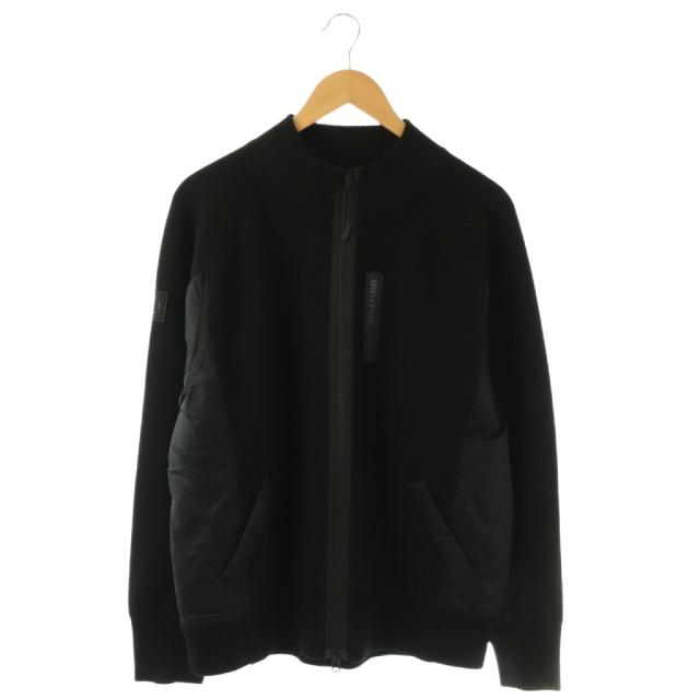 【中古】ブリーフィング BRIEFING ゴルフ DOCKING KNIT BLOUSON ドッキングニットブルゾン ジャケット L 黒 /DU