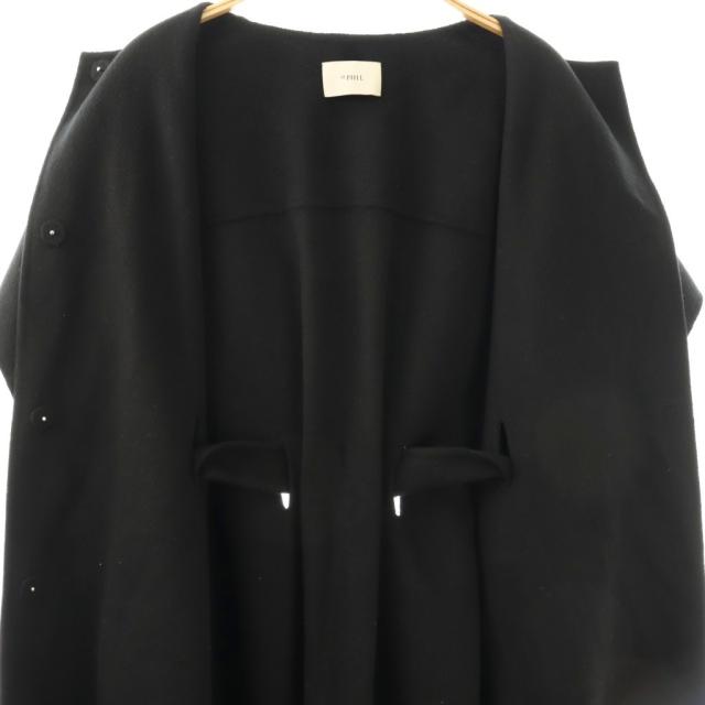 【中古】未使用品 ル フィル LE PHIL ライトリバーロングジレ ウール F 黒 ブラック 534-2250901 /TK レディース_4