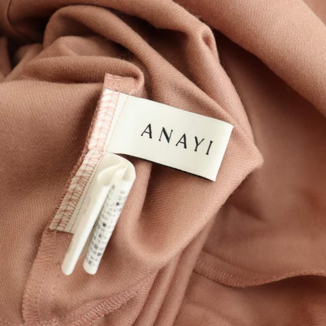 【中古】アナイ ANAYI 24AW ハイカウントフラノフレア ワンピース 長袖 ロング 36 ピンク 102427-14-690 レディース_6