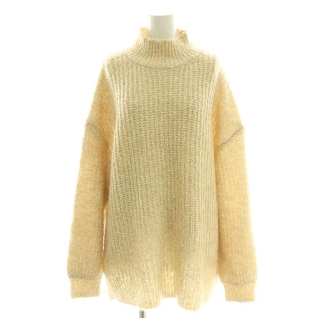 【中古】ダイアグラム グレースコンチネンタル 25AW フリンジケープニットトップ セーター 長袖 36 キナリ