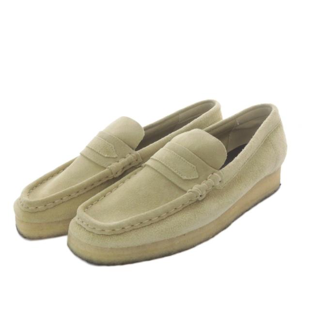 【中古】クラークス clarks オリジナルズ ワラビーローファー スリッポン スエード UK5 ベージュ /YO5