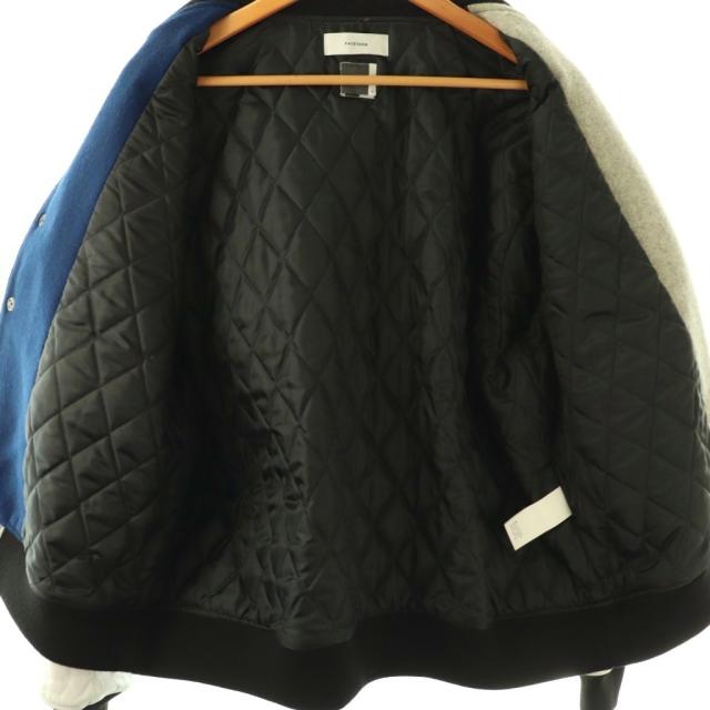 【中古】ファセッタズム パッチワークブルゾン スタジャン 中綿 ウール 切替 レザー 3 マルチカラー OTM-JK-M08