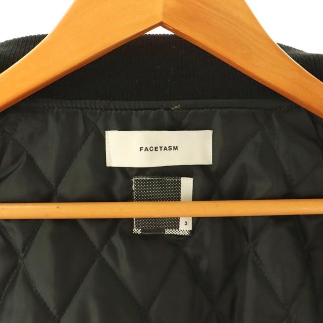 【中古】ファセッタズム パッチワークブルゾン スタジャン 中綿 ウール 切替 レザー 3 マルチカラー OTM-JK-M08