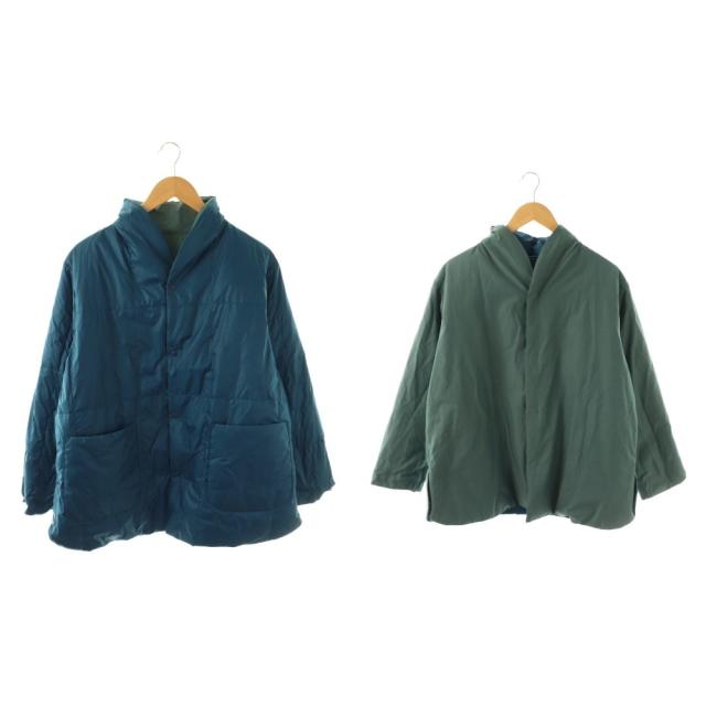 【中古】未使用品 プランテーション plantation ライトリバー ダウンジャケット M ブルーグレー /ES ■OS メンズ